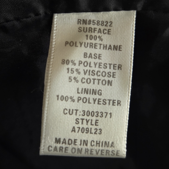 Max Studio Black Faux Leather Long Trench Coat Belted Matrix Style Size S - Picture 13 of 13